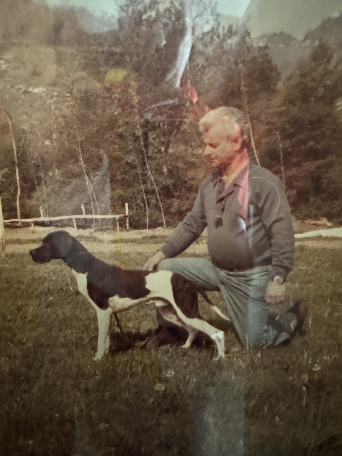 Piero Bazzino con Pasha della Cervara