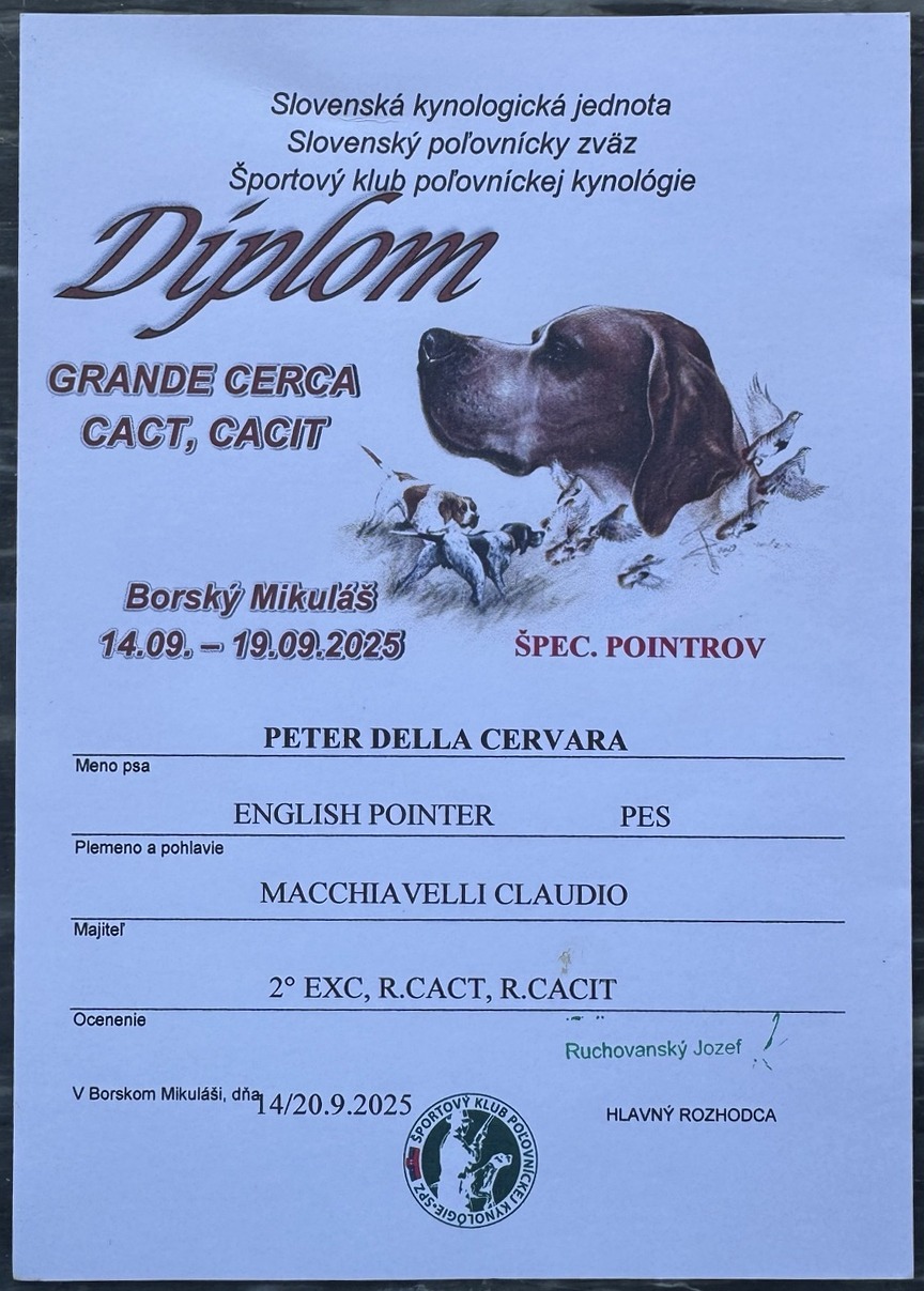 Peter della Cervara - Diploma 2 EXC R.CACT R.CACIT