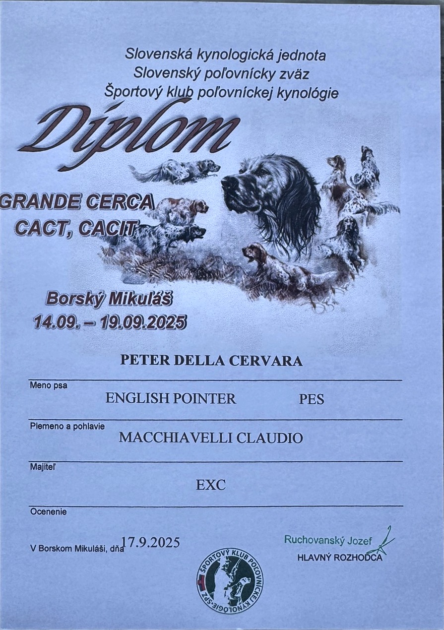Peter della Cervara - Diploma EXC